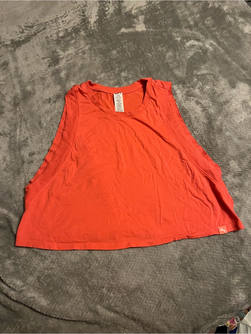 JoyLab Coral-Red Sleeveless Crop Top